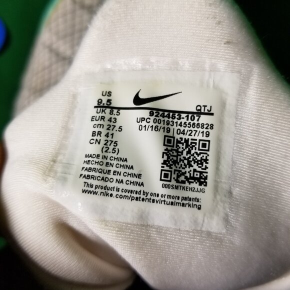 Nike Air VaporMax Plus Mens Size 9.5 Gray Green Athletic Running Shoes Sneakers - Picture 15 of 15